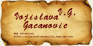 Vojislava Gačanović vizit kartica